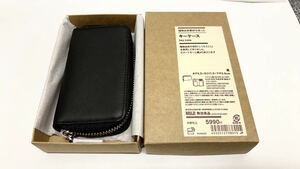 新品☆無印良品☆黒★キーケース ☆MUJI★ヌメ★ベージュ★人気★牛革★ユニセックスレディース★メンズ☆本革 レザー財布