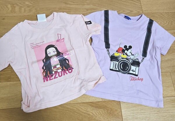 110サイズ　2枚セット　Tシャツ　ねずこ　ミッキー　ディズニー