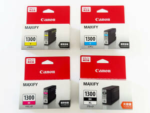  free shipping Canon Canon PGI-1300XLBK high capacity + PGI-1300C/M/Y standard capacity 4 color set original unopened 