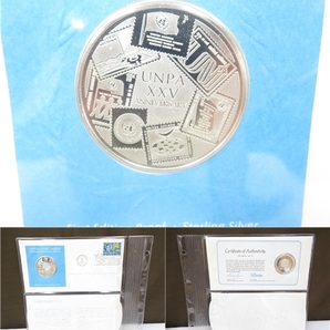 4J110◎official united nations commemorative medal 国連公式記念メダル プログラム 1976年シリーズ シルバー 計5点◎中古の画像6