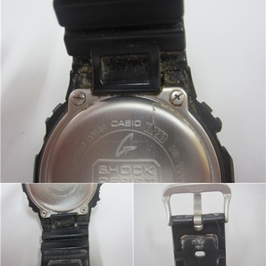 4E412MZ◎CASIO カシオ G-SHOCK Gショック アナデジ DW-5600BB クォーツ オールブラック 腕時計 メンズ 稼働品◎中古の画像9