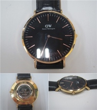 4E415MZ◎Daniel Wellington ダニエルウェリントン 28mm/32mm/40mm クォーツ レディース/メンズ　腕時計 まとめ3点セット　稼働品◎中古_画像3