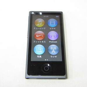 4D337◎Apple iPod nano 第7世代 A1446 (NKN52LL) 16GB グレー 動作品 初期化済み◎中古の画像1