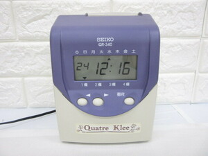 4D405*SEIKO Seiko time recorder QR-340 electrification verification only * used 