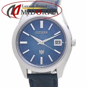 CITIZEN ザ・シチズン 紺碧 AQ4100-14L A060-T027369 スーパーチタニウム【'22年購入】限定 クロコダイル メンズ /39400【中古】【腕時計】の画像1