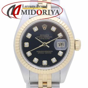 ROLEX ロレックス デイトジャスト 179173G 10Pダイヤモンド K18YGxステンレススチール レディース /39401【中古】【腕時計】