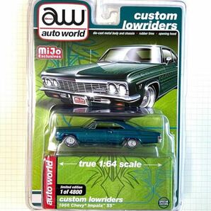 1/64 auto world (mijo Exclusives) ◆ custom lowriders 1966 Chevy Impala SS の画像1