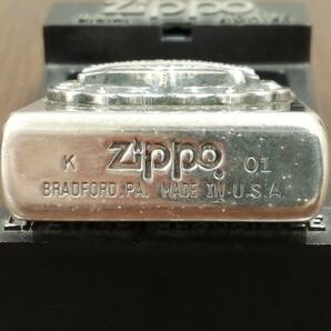 #15602 【ハーレーダビッドソン】 Zippo ジッポ ライター HARLEY－DAVIDSON MOTOR CYCLES 2001年製 炎 立体 現状品の画像3