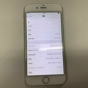 JL244 SoftBank iPhone6 ゴールド 128GB 判定○ ジャンク ロックOFFの画像3