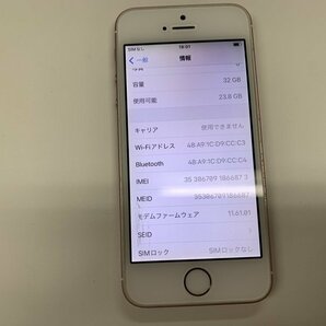 JL651 SIMフリー iPhoneSE 第1世代 ローズゴールド 32GBの画像3