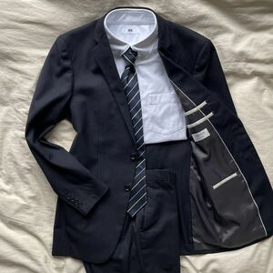  rare XL[ gentleman. manner .]olihikasmart10month suit setup single 2B navy stripe unlined in the back lining lustre feeling men's 1 jpy 