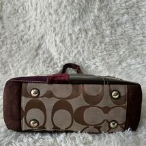 【美品】コーチ　COACH　パッチワーク ショルダーバッグ　A4収納 自立　ターンロック_画像6