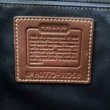 【美品】コーチ　COACH　パッチワーク ショルダーバッグ　A4収納 自立　ターンロック_画像9