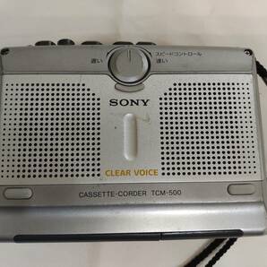 電2825-308♪【60】 ジャンク・未検品 SONY TCM-500 CASSETE-CORDER カセットレコーダー 現状品の画像2