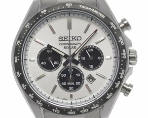 [極美品] 稼働品【SEIKO】セイコー セレクション Sシリーズ SBPY165 V175-0FA0 ソーラー クロノグラフ ホワイト メンズ 稼働品 美品