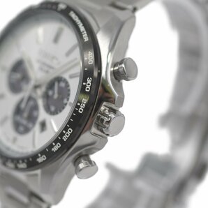 [極美品] 稼働品【SEIKO】セイコー セレクション Sシリーズ SBPY165 V175-0FA0 ソーラー クロノグラフ ホワイト メンズ 稼働品 美品の画像4