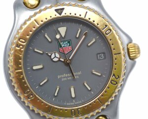 [中古品] 稼働品【TAG Heuer】タグホイヤー セル プロフェッショナル 200m S95.206 コンビ メンズサイズ グレー文字盤 中古品