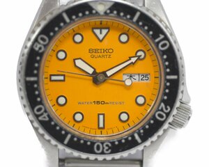 [レアモデル] 稼働品【SEIKO】セイコー 6458-600A ダイバー200ｍ デイデイト オレンジ文字盤 中古品