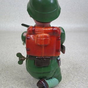 【●】戦前！マスダヤ:『進軍/SHINGUN』・ゼンマイ仕掛け:セルロイド人形//Antique！MODERN TOYS:『Soldier』・Clockwork celluloid dollの画像6