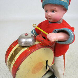 【●】戦前！国産品:『軍楽隊』・ゼンマイ仕掛け:ブリキ＆セルロイド玩具//Antique！Japan:『Military band』・Clockwork Cell & tin toysの画像6