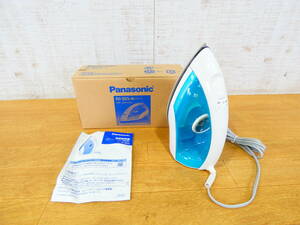 ◇美品！ Panasonic パナソニック NI-S55-A スチームアイロン ブルー U型ラウンドベース 通電温め確認済＠80(3)