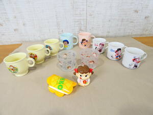 ◇昭和レトロ 不二家 ペコちゃん ポコちゃん マグカップ グラス 風鈴 11点 まとめて Peco Poko コップ レトロ 雑貨＠80(4) 