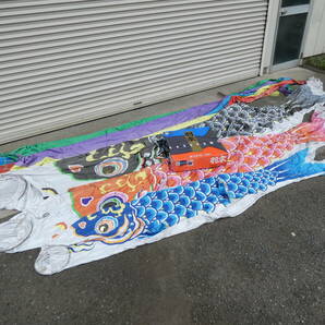 ■東洋紡 鯉のぼり 羽衣 こいのぼり 錦鯉 鯉のぼりセット 5m/5メートル こどもの日 現状品＠140の画像1