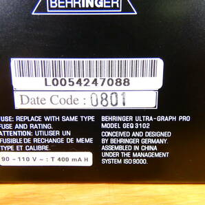 BEHRINGER ベリンガー ULTRA-GRAPH PRO GEQ3102 グラフィックイコライザー 音響機器 オーディオ @100 (4)の画像10