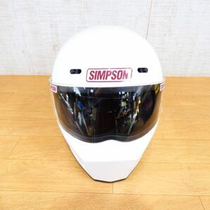 ◇SIMPSON シンプソン SUPER BANDIT 13 フルフェイスヘルメット 60㎝ 2016年製 ホワイト ジャンク品 ＠100の画像3
