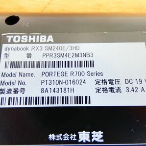 S) TOSHIBA dynabook ノートパソコン RX3 SM240E/3HD Core i5-M520 2.40GHz/2GB/HDD無し ※ジャンク/BIOS起動OK！ @80 (4)の画像6