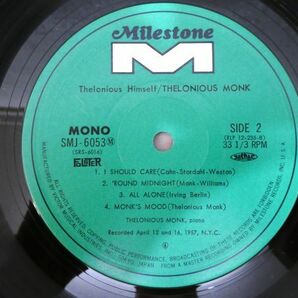S) Thelonious Monk セロニアス・モンク 「 Thelonious Himself 」 LPレコード 帯付き SMJ-6053M @80 (J-44)の画像8
