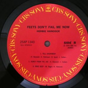 S) Herbie Hancock ハービー・ハンコック 「 Feets Don't Fail Me Now 」 LPレコード 帯付き 25AP 1340 @80 (J-25)の画像6