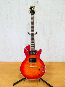 ★【S) USED!Epiphone エレキギター Les Paul Custom Prophecy plus★エピフォン/レスポールカスタム/ケース付き ※現状品＠170（3）】