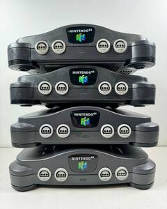 ♪【中古】任天堂 Nintendo 64 本体 4台 まとめ N64 ロクヨン ゲーム機 動作未確認 ジャンク ＠80(4)