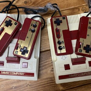 【O-6370】任天堂 Nintendo ファミリーコンピュータ FC VC-002 本体 当時物 レトロ ソフト付 2点セット ニンテンドー 現状品【千円市場】の画像4