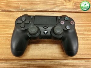 【H3-0894】SONY PlayStation4 ワイヤレスコントローラー DUALSHOCK4 CUH-ZCT2J ブラック系 通電確認済 現状品【千円市場】