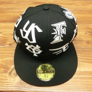 【YL-0079】即決 新品 NEW ERA eBASEBALL プロスピAリーグ 2021 ALLOVER 5950 黒/白 7 1/8 ニューエラ 12球団 定価9700円【千円市場】の画像2