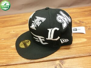 【YL-0079】即決 新品 NEW ERA eBASEBALL プロスピAリーグ 2021 ALLOVER 5950 黒/白 7 1/8 ニューエラ 12球団 定価9700円【千円市場】