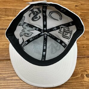 【YL-0124】即決 新品 NEW ERA eBASEBALL プロスピAリーグ 2021 ALLOVER 5950 白/黒 7 3/8 ニューエラ 12球団 定価9700円【千円市場】の画像5