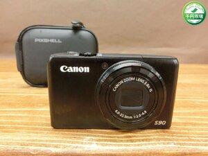 【HG-0410】Canon コンパクトデジタルカメラ PowerShot S90 CANON ZOOM LENS 3.8x 6.0-22.5mm 1:2.0-4.9 ブラック系 現状品【千円市場】