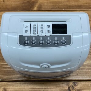 【W7-2023】タイムカードレコーダー VOICE VT-3000 本体 専用タイムカード88枚 リボンカセット 鍵 説明書付 通電確認済 現状品【千円市場】の画像5