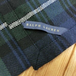 【OY-3182】RALPH LAUREN ラルフローレン マルチケット ブランケット 掛 敷 チェック ネイビー系【千円市場】の画像7