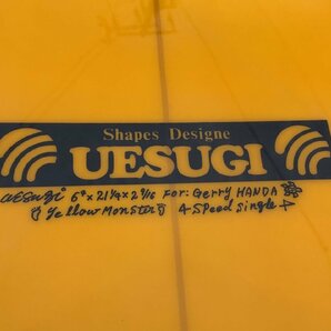 【YI-1069】美品 uesugi USB サーフボード サーフィン 約193ｃｍ（6′4） 東京葛飾区直接のみ【千円市場】の画像9