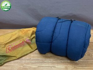 [WB-0436]Coleman Coleman s Lee pin g bag sleeping bag envelope type camp sleeping bag /.[ thousand jpy market ]