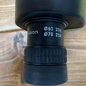 【TF-0061】Nikon ED FIELD SCOPE フィールドスコープ ニコン φ60 20x φ70 25x 単眼鏡 アウトドア ケース付 ジャンク【千円市場】の画像5