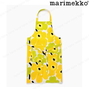 【新品・送料無料】 marimekko マリメッコ エプロン PIENI UNIKKO イエロー×ライム 64161 020 ウニッコ