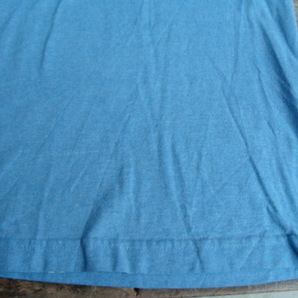 US古着 SPAM スパム ロゴプリント リンガーTシャツ 杢ブルー (M)【ネコポス可能】の画像7
