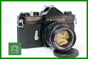 【同梱歓迎】実用■PENTAX SP ブラック + Super-Takumar 55mm F1.8 後期■シャッター全速・露出計完動■OOO151