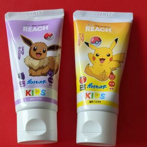 REACH　歯磨き　歯みがき粉　ポケモン　ピカチュウ　イーブイ　ぶどう味　りんご味　キシリトール　フッ素　内容量60g 