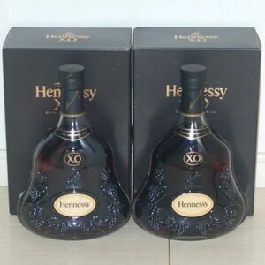 ヘネシー XO 黒キャップ クリアボトル 700ml 箱付き 2本セット 未開封 古酒 Hennessy